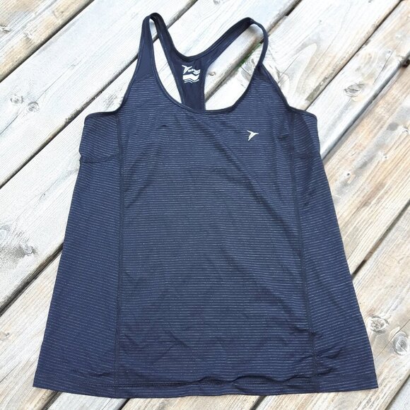 ATTRACTIVE OLD NAVY ACTIVE Stripe Tank Top Women's Size Small Semi-Fitted - Picture 1 of 4